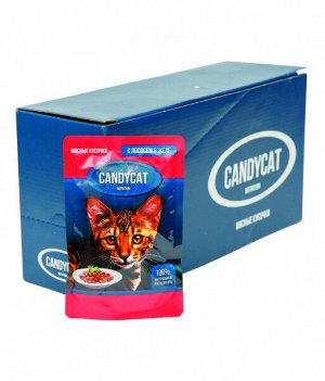 CANDYCAT влажный корм для кошек с лососем в желе 85гр