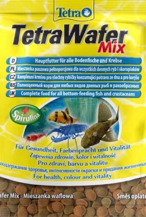 Tetra Wafer Mix 15г корм для донных рыб с креветками