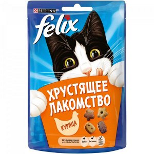Purina Felix хрустящее лакомство для взрослых кошек с курицей, 20г