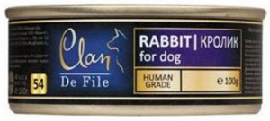 Clan De File Rabbit влажный корм для собак Кролик 100гр консервы