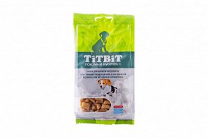 Титбит Titbit Хрустящие подушечки с начинкой со вкусом кролика и творога для щенков 95г.