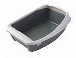 Туалет для кошек Сибирская кошка Евро глубокий с бортиком 44*33*15см
