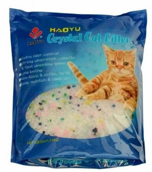 Наполнитель Crystal Cat Litter силикагель Цветные гранулы 7,2кг