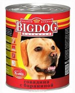 Зоогурман Big Dog влажный корм для собак Говядина с бараниной 850гр консервы