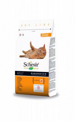 Schesir Adult Cat Monoprotein with Chicken сухой корм для кошек с Курицей 400г
