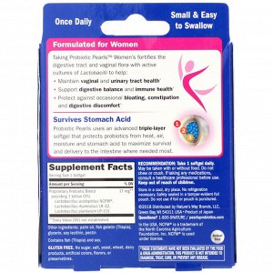 Nature&#039;s Way, Probiotic Pearls для женщин, вагинальное здоровье и здоровье кишечника, 30 мягких желатиновых капсул