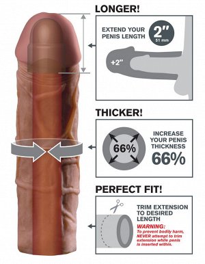 Коричневая насадка Mega 2" Extension - 20,3 см.