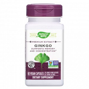 Nature&amp;#x27 - s Way, Ginkgo, 60 Vegan Capsules