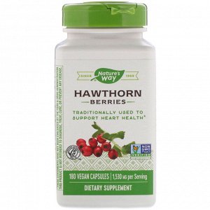 Nature&#x27 - s Way, Hawthorn Berries, 1,530 mg, 180 Vegan Capsules