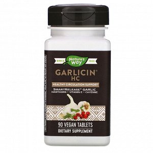 Nature&#x27 - s Way, Garlicin HC, 90 Vegan Tablets