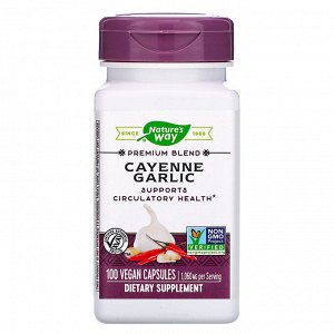 Nature&#x27 - s Way, Cayenne Garlic, 1,060 mg, 100 Vegan Capsules