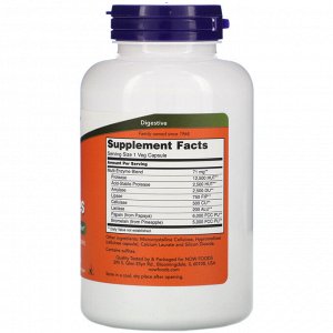 Now Foods, Ферменты растительного происхождения, 240 растительных капсул