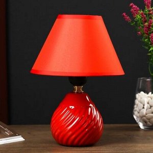 Настольная лампа 5004 1х60W E27 красный 18х38 см