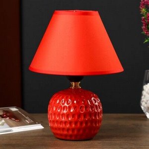 Настольная лампа 6004 1х60W E27 красный 18х25 см
