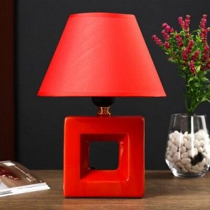 Настольная лампа 8104 1х60W E27 красный 20х28 см