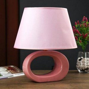 Настольная лампа 0204 1х60W E27 розовый 28,5х31 см