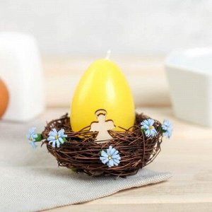 Свеча яйцо в гнезде «Ангел», 8,5 х 8 см