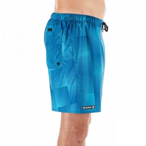 Пляжные шорты укороченные мужские BBS 100 голубые OLAIAN