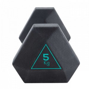 Гантель шестигранная – 5 кг  DOMYOS