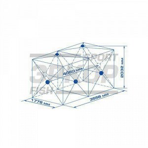 Палатка рыбака СВВ Ice Cube Pro 6 4-6 мест разм 355,6х177,8х203,2 см стёганая