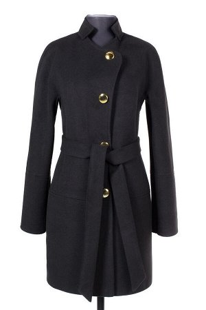 *Пальто женское демисезонное (пояс). Цвет Черный