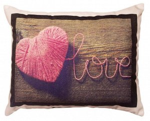 Декоративная подушка "Сердца". Одно сердце. Love
