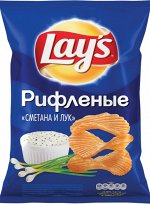 Картофельные чипсы Lay&#039;s Сметана и лук 50г