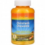 Thompson, Children&amp;#x27 - s Chewable, Yummy Punch Flavor, 120 Chewables