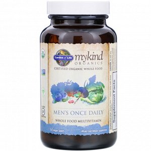 Garden of Life, MyKind Organics, комплекс для мужчин, для ежедневного приема, 60 веганских таблеток