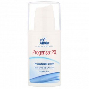 AllVia, Progensa 20, крем с прогестероном, 113 г (4 унции)