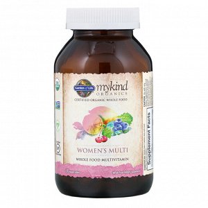 Garden of Life, KIND Organics, Мультивитамины для женщин, 120 веганских таблеток