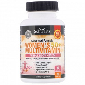 BioSchwartz, Advanced Formula, мультивитамины для женщин в возрасте 50+, 60 растительных капсул