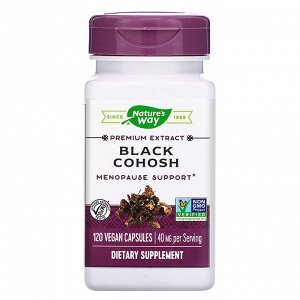 Nature&#x27 - s Way, Black Cohosh, 40 mg, 120 Vegan Capsules