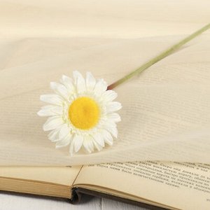 Цветок искусственный "Гербера Алмак" 8*44 см, белый