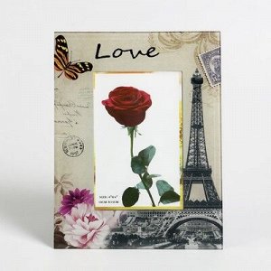 Фоторамка стекло "Любовь в Париже" 10х15 см