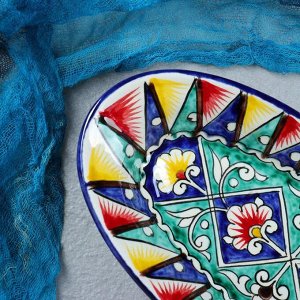 Селёдочница узбекская Риштанская Керамика, 24 см, разноцветная