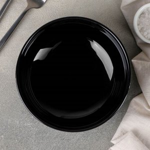 Салатник «Мрамор», 16x7,5 см, цвет чёрный