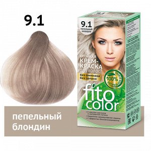 Стойкая крем-краска для волос серии "Fitocolor", тон 9.1 пепельный блондин 115 мл