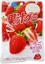MEIJI Juice Gummy Strawberry - клубничный мармелад на фруктовом соке