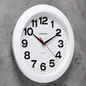 Часы настенные круглые "Классика", белый циферблат, 29х29 см