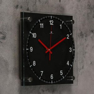 Рубин Часы настенные, серия: Классика, &quot;Чёрная классика&quot;, 25х25 см