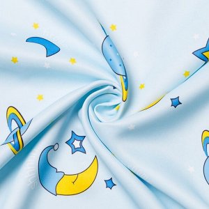 Портьера Крошка Я «Млечный путь» без держателя цвет голубой, 170x260 см, блэкаут, 100% п/э