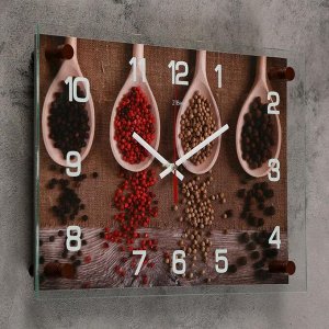 Часы настенные, серия: Кухня, "Специи", плавный ход, 25 х 35 см