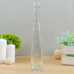Ваза &quot;Стрелка&quot; четырехгранная, прозрачная  29х5,5х5,5см,  0,2л