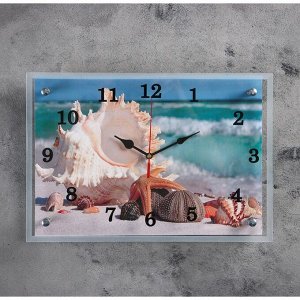 Часы настенные, серия: Море, "Обитатели морского дна", 25х35  см, микс