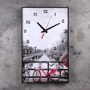 Часы настенные, серия: Город, "Романтическая прогулка", 57х35х4 см, микс