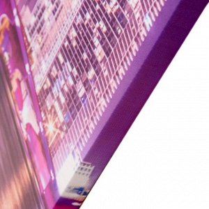 Модульная картина "Ночной мост мегаполиса" (3-35х35) 35х105 см