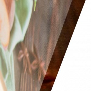 Модульная картина "Персики" (3-35х35) 35х105 см