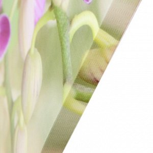 Модульная картина "Веточка орхидеи" (3-35х35) 35х105 см