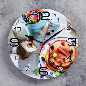 Часы настенные, серия: Кухня, &quot;Панкейк с ягодами&quot;, 24 см